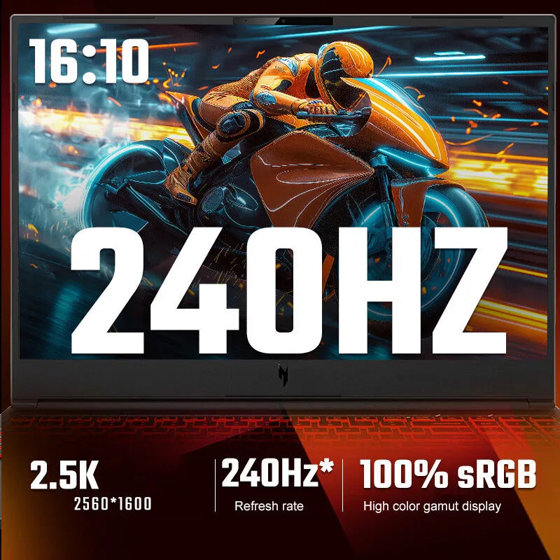 Acer Nitro Gaming Laptop 16 Inch 2.5K 240Hz IPS Screen Netbook i7-14650HX 32GB 1TB RTX4060 Gaming Notebook Computer PC