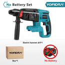 YOFIDRA 26MM Brushless Electric Hammer Drill Multifunctional Rotary Cordless Rechargeable Power Tools For Makita Battery Pin