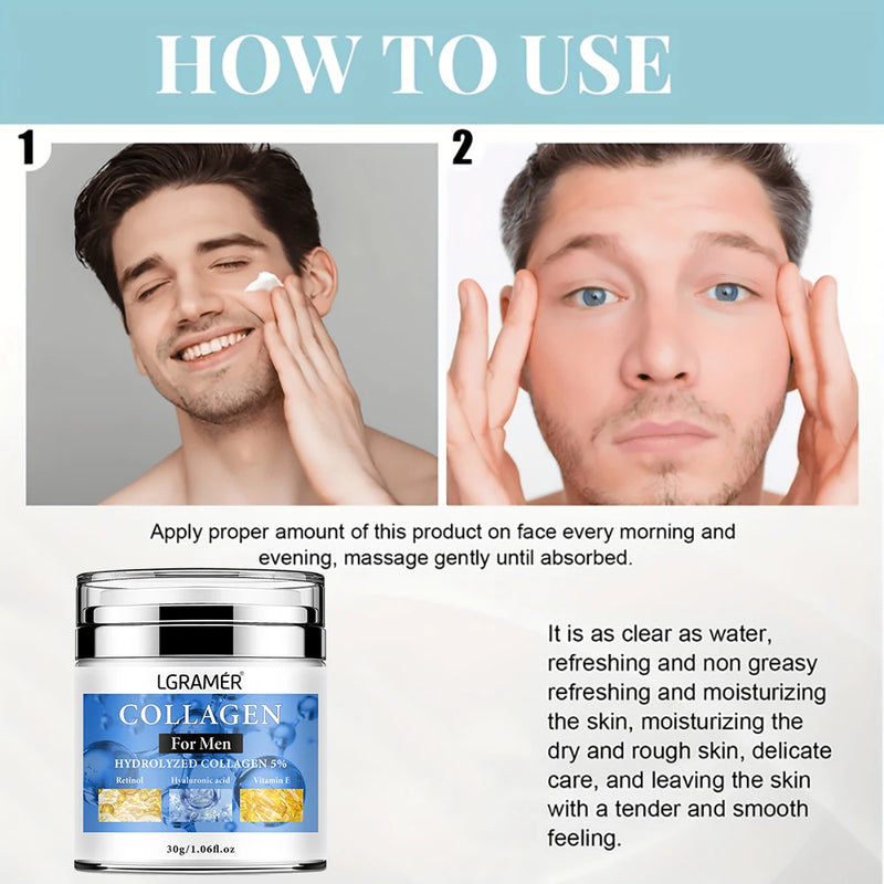 Retinol Face Cream 60ml with Hyaluronic Acid & Vitamin C – Anti-Aging, Anti-Wrinkle & Deep Moisturizing Skincare for Men & Women
