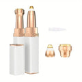 1pc Rechargeable 2-in-1 Eyebrow Razor and Hair Shaver with LED Light - Painlessly Remove Peach Fuzz, Facial Hair, Eyebrows, Lips