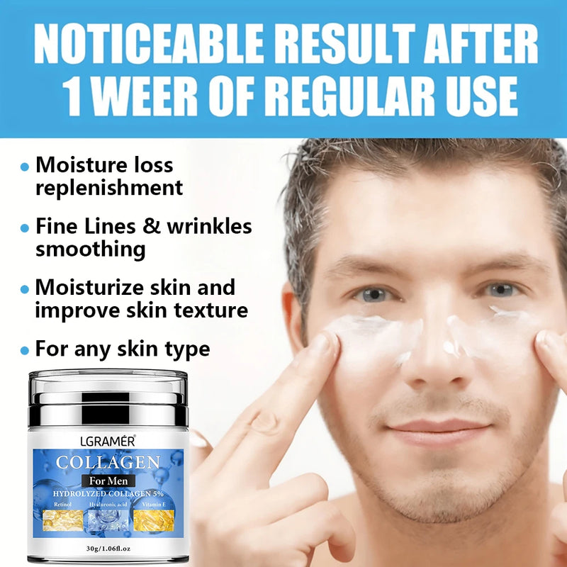 Retinol Face Cream 60ml with Hyaluronic Acid & Vitamin C – Anti-Aging, Anti-Wrinkle & Deep Moisturizing Skincare for Men & Women