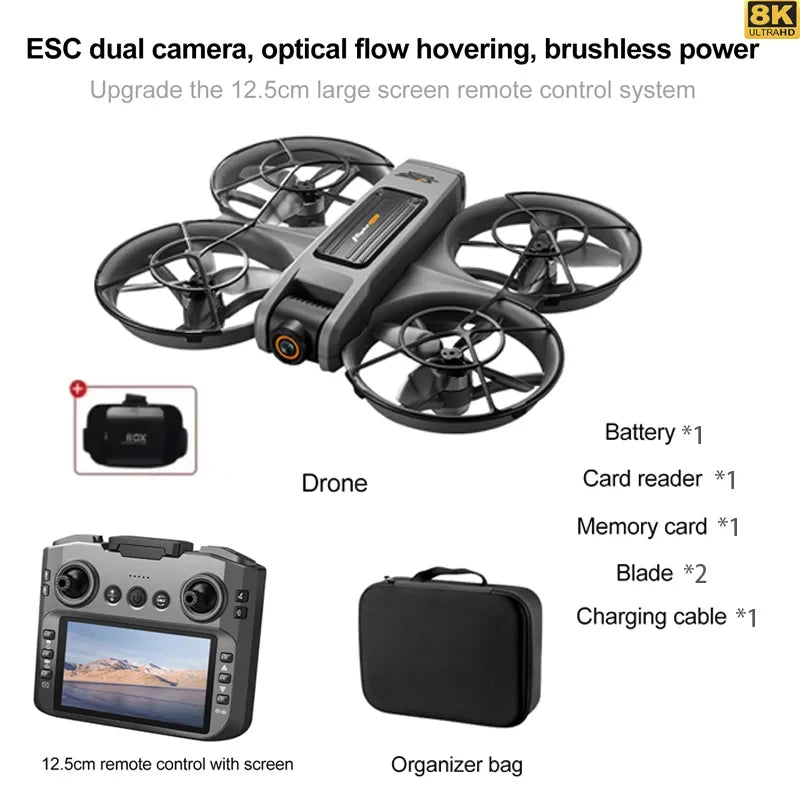 Xiaomi S156 Drone 8K Pro – 5G WiFi FPV, 47min Flight, 20KM Range, Obstacle Avoidance, 4.5" Screen Remote (2025)