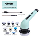 9-in-1 Electric Spin Cleaning Brush – Powerful Multi-Purpose Scrubber with LED Display