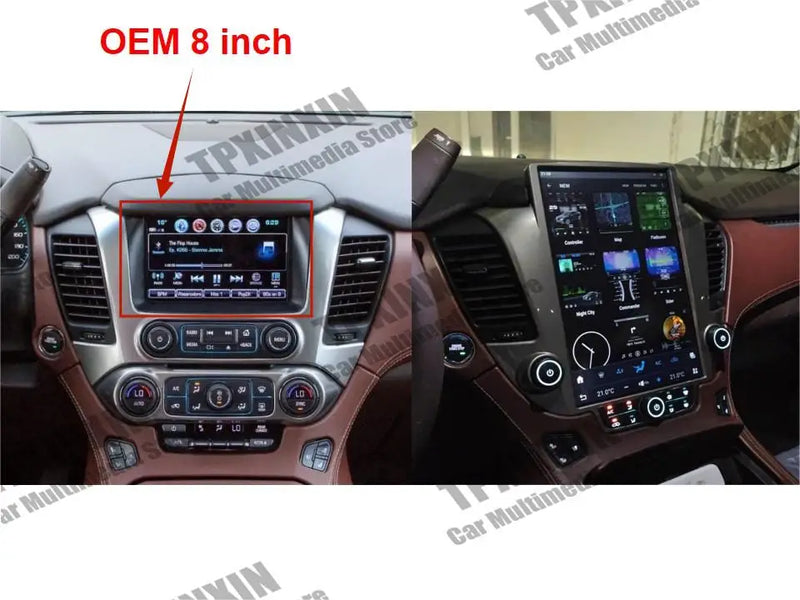 14.4 Inch Vertical 2K Screen For GMC Yukon / Chevroler Tahoe Suburban2014-2020 Car Android 13 Radio Head unit Multimedia Carplay
